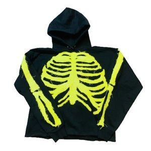 Vile Volt/Black skeleton hoodie